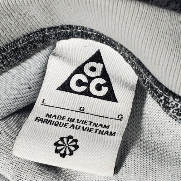 Nike ACG Snowdrift Long Sleeve T-Shirt Men's L Crewneck Pure Platinum Smoke Gray - Picture 5 of 6